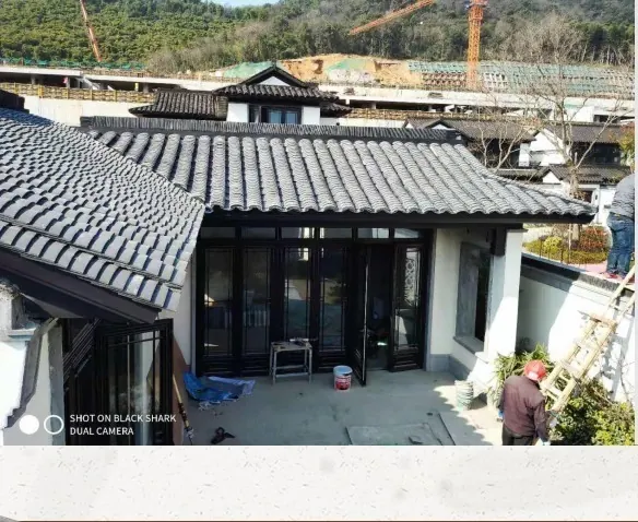 湖州观云小镇项目屋面椽子实拍
